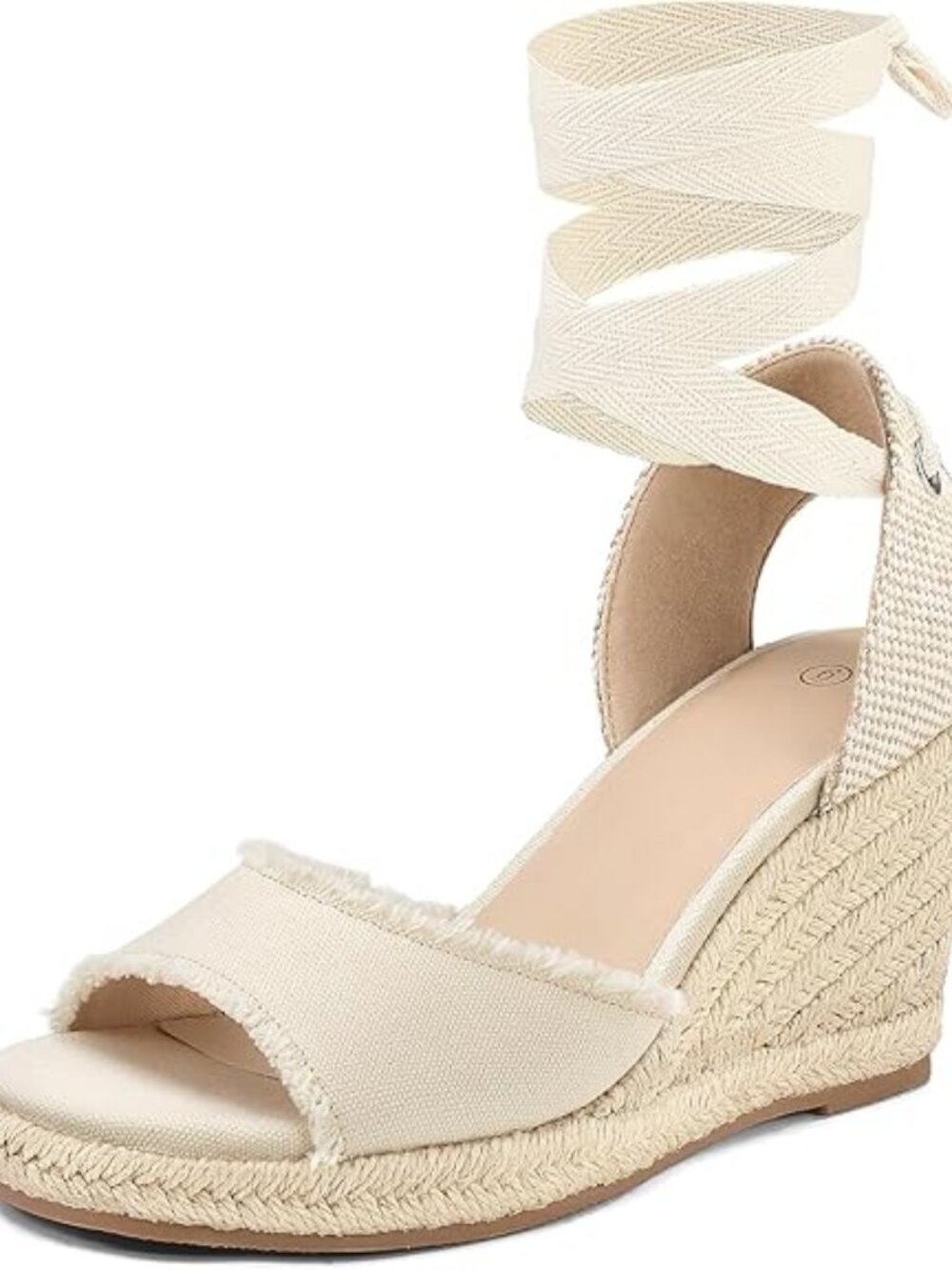 Women's Wedge Sandals Open Toe Espadrilles Platform Ankle Strap Lace Up Summer S